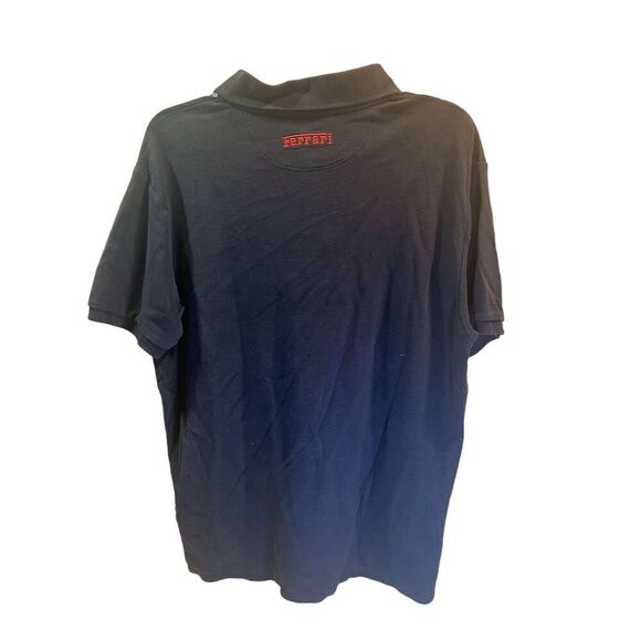 Ferrari Men's XL Navy Blue Polo Shirt Embroidered Logo Casual All Season - Picture 2 of 7